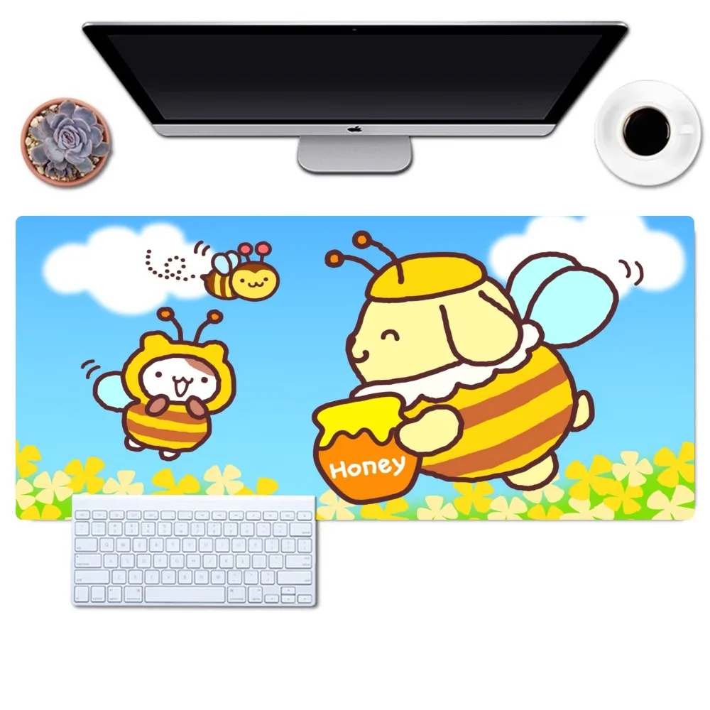 Imagem -05 - Grande Non-slip Lockedge Mouse Pad Bonito Mousepad Gaming Office Desk Pads Miniso Sanrio Pompompurin