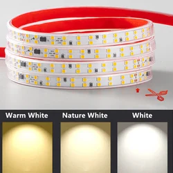 AC Led Strip Light 220V Lamp 2835 120/240 LEDs/M 1M-30M IP67 Waterproof Outdoor Led Strip Lights 220 V Volt Diode Tape Adhesive