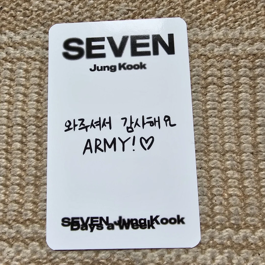 GHIT MUSIC Jung Kook Single Seven Popular Ballads Prerecorded Limited Limited Card