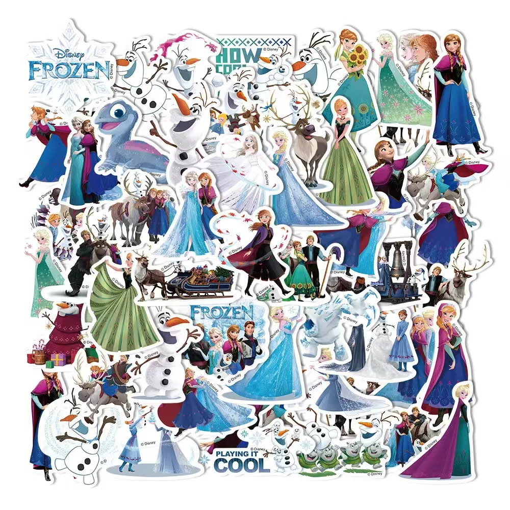 99 قطعة ملصقات ديزني أنيمي المجمدة Kawaii الأميرة إلسا الكتابة على الجدران ملصق مائي DIY بها بنفسك دفتر الدراجة الهاتف سيارة الجمالية ملصق ، Kawaii #1