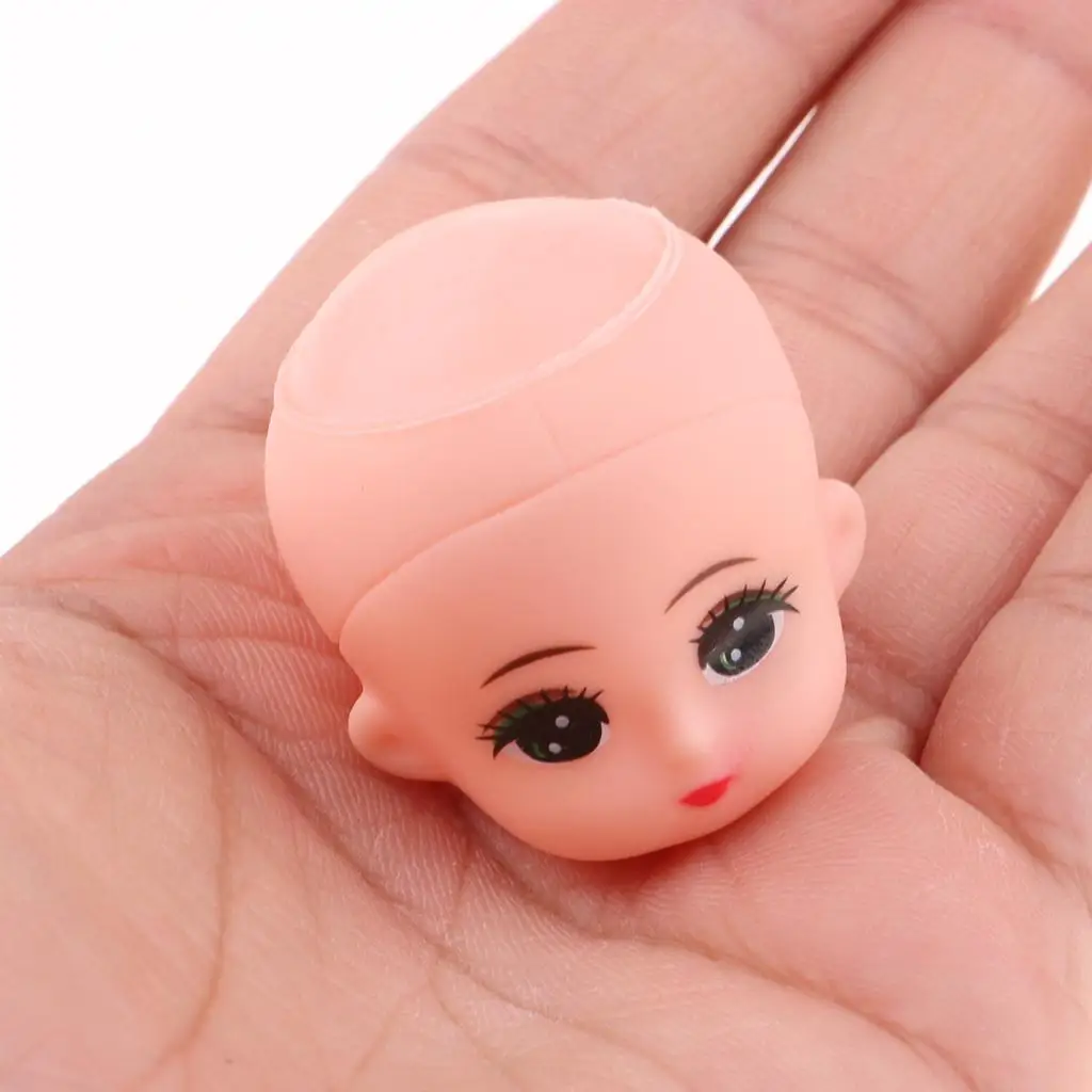 10 Pieces Mini Heads/Body Mold Cute DIY Hand Made Doll Head Gift Make up Practice Mini Bathing Doll Custom Making Accessory
