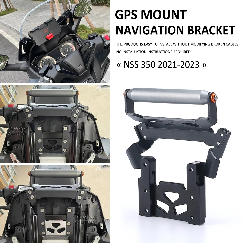 NEW Motorcycle GPS Phone USB & Wireless Charger Navigation Bracket Holder Mount Stand For Honda NSS 350 NSS350 2021 2022 2023