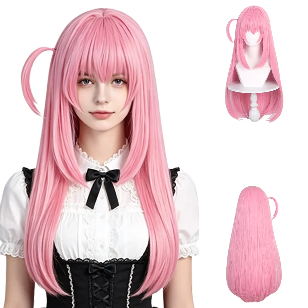 Bocchi the Rock Hitori Gotoh Cosplay Wig Pink Long Straight Hair Heat Resistant Synthetic Anime Wig For Halloween Costume Party