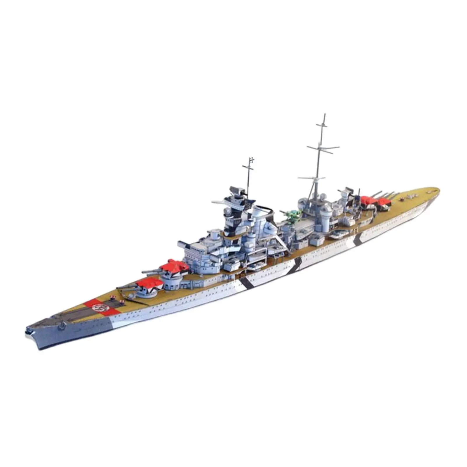 1/400 Ship Model Ornaments Collectibles DIY Assemble Durable Gifts Party Favors Paper Boat Toy for Girls Boys Teenagers