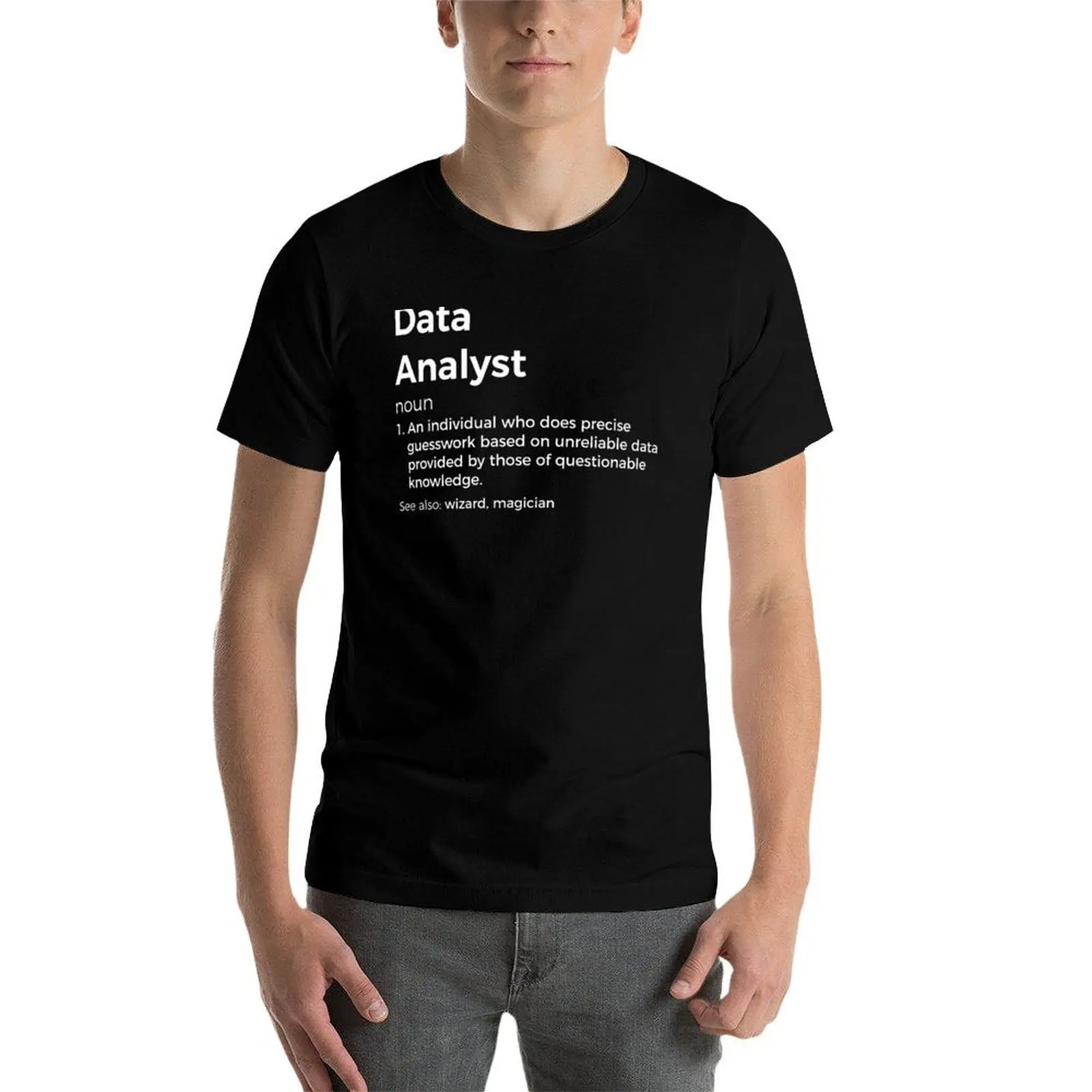 Kaos Definisi Analis Data kaos katun cetak kustom kaos pria kaos desainer pria