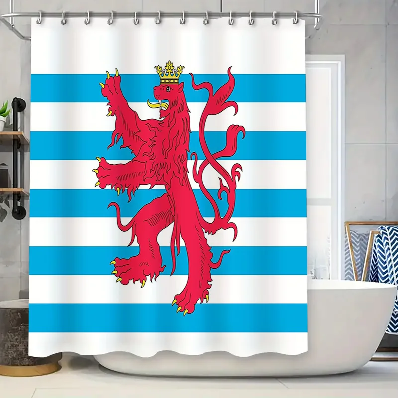 

Lion Tapestry Shower Curtain King Size Washable Bathroom Decor Vintage Forest Animal Pattern Backdrop Wall Hanging