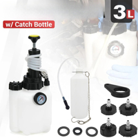 Car Manual Brake Fluid Bleeder Kit 3L Vacuum Brake Pressure Fluid Pump Professional Brake Flush Machine Pneumatic Brake Bleeder