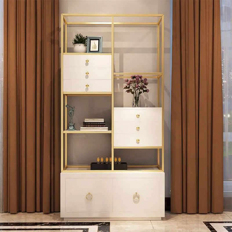 custom.Stainless Steel Bookshelf Modern High Thin Frame Decorative Bookshelf