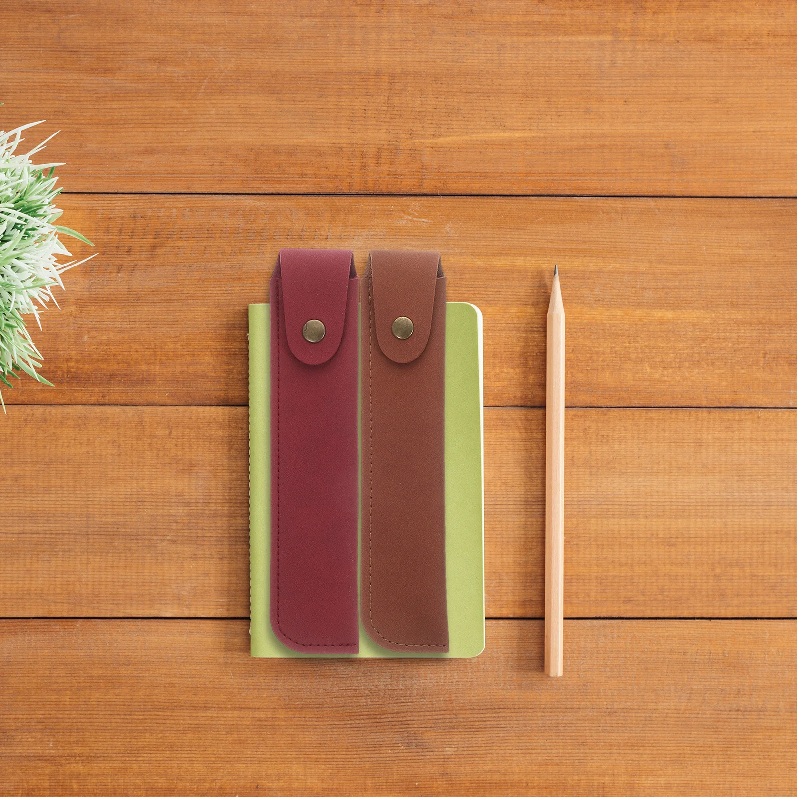 6Pcs 단일 펜 홀더 파우치 슬리브 PU 펜 케이스 이동 중에도 학교 사무실 문구 용품을위한 소형 보호 커버