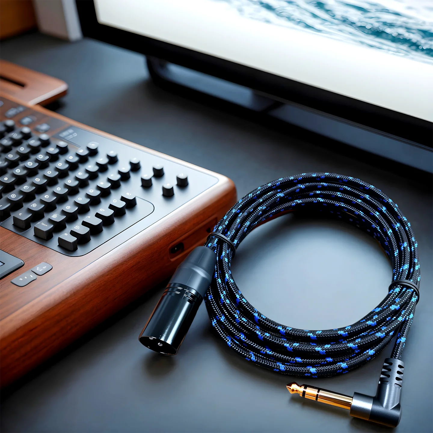 90 Degree 6.35mm to XLR TRS Balanced Audio Cable XLR Cannon Stereo Karon Microphone Mixing Console Sound Card Extension Line