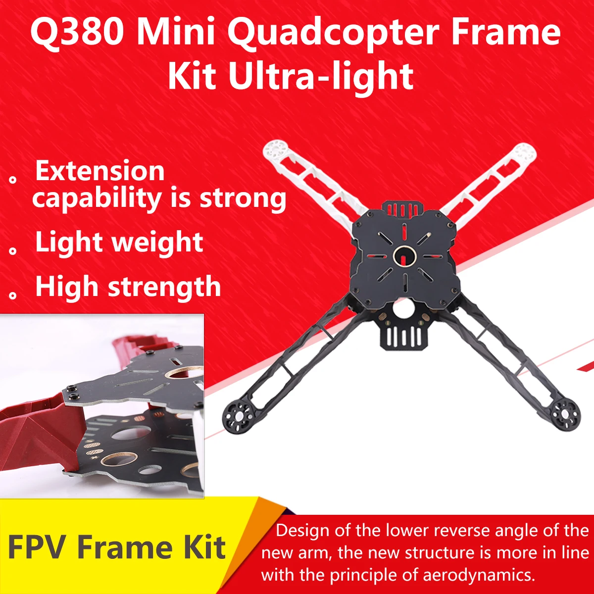 Рамка FPV через плечо HMF Totem Q380, многороторная рама для квадрокоптера, 380, легкий вес, высокая прочность