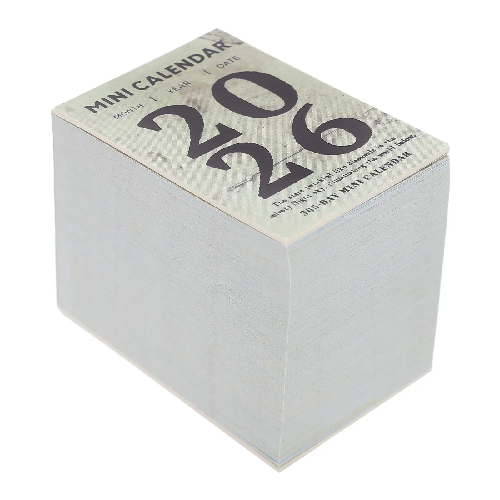 

Мини-календарь-отрывашка 2026: Ретро-минималистичный ежедневный декоративный отрывной календарь для планирования