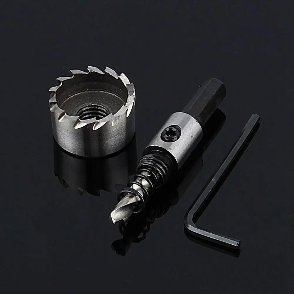 16mm-32mm for metal Hole Saw Cutter Drill Bit Set - Carbide Split Tip Pilot Tool for Steel Plate & Construction