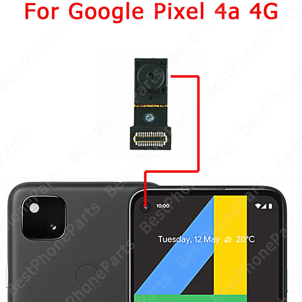 Front Facing Rear Camera Module For Google Pixel 4 XL 4a 5 5a 5G Backside Selfie Back View Camera Flex Cable Repair Replacement