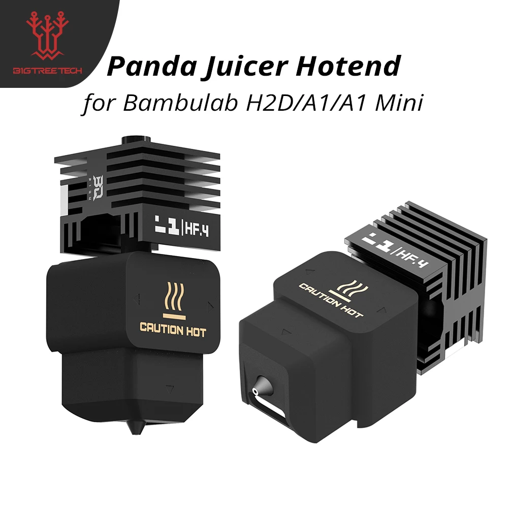 

BIGTREETECH Panda Juicer Hotend 0.4mm Nozzle Hardened Steel Nozzle Kit for Bambulab A1/A1 Mini/H2D/P2S 3D Printer Parts