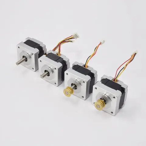 3D 프린터 CNC 로봇용 하이브리드 스텝퍼 모터, 2 상 4 와이어 스테핑 모터, 5mm 샤프트 도르래 기어, 14H33HM NEMA 14 미니, 35mm