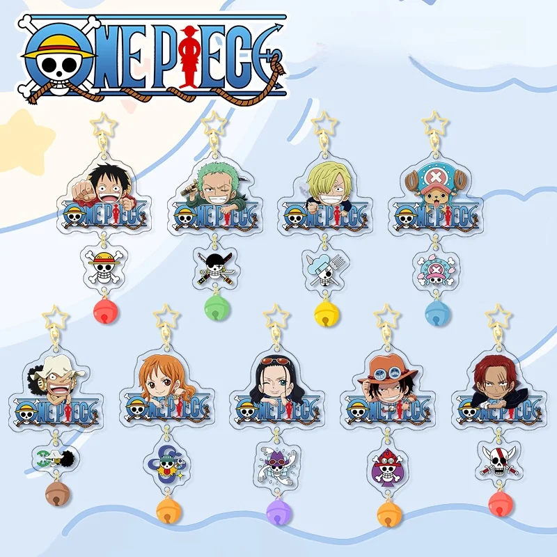 Брелок-подвеска для сумки с персонажами аниме One Piece: Монки Д. Луффи, Ророноа Зоро, Санджи, Усопп, Нами, Нико Робин, Шанкс. Акриловый брелок.