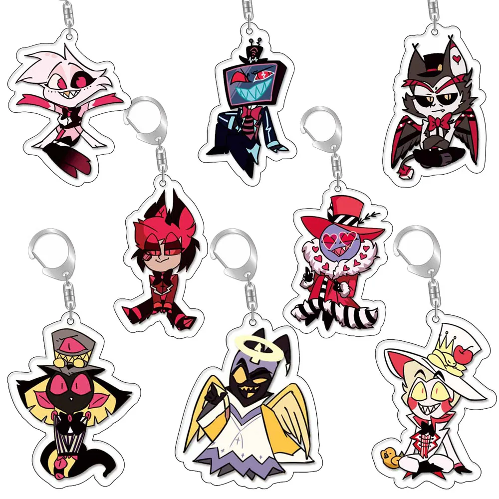 漫画アニメハズビンホテルチャーリーモーニングスターヴァギーアラストールハスクアクリルキーホルダーバッグペンダントデコレーションキーリングギフト