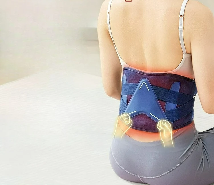 Customizable waist massager lumbar muscle low back pain massager massage belt vibration heating low back pain waist protection