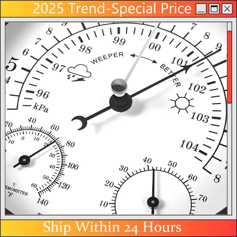 

A61Z Deals 3 In 1 Barometer Thermometer Hygrometer Atmospheric Pressure Temperature Gauge Outdoor Weather Station Humidity Meter