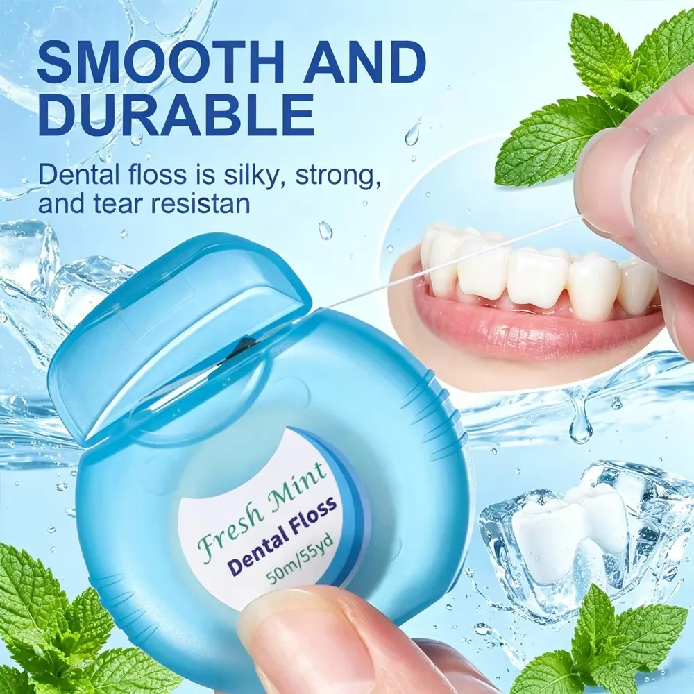 1Pcs-6Pcs  Dental Floss Roll Dental Flosser Interdental Brush - Mint Flavor, Teeth Stick Toothpicks Floss Pick Hygien