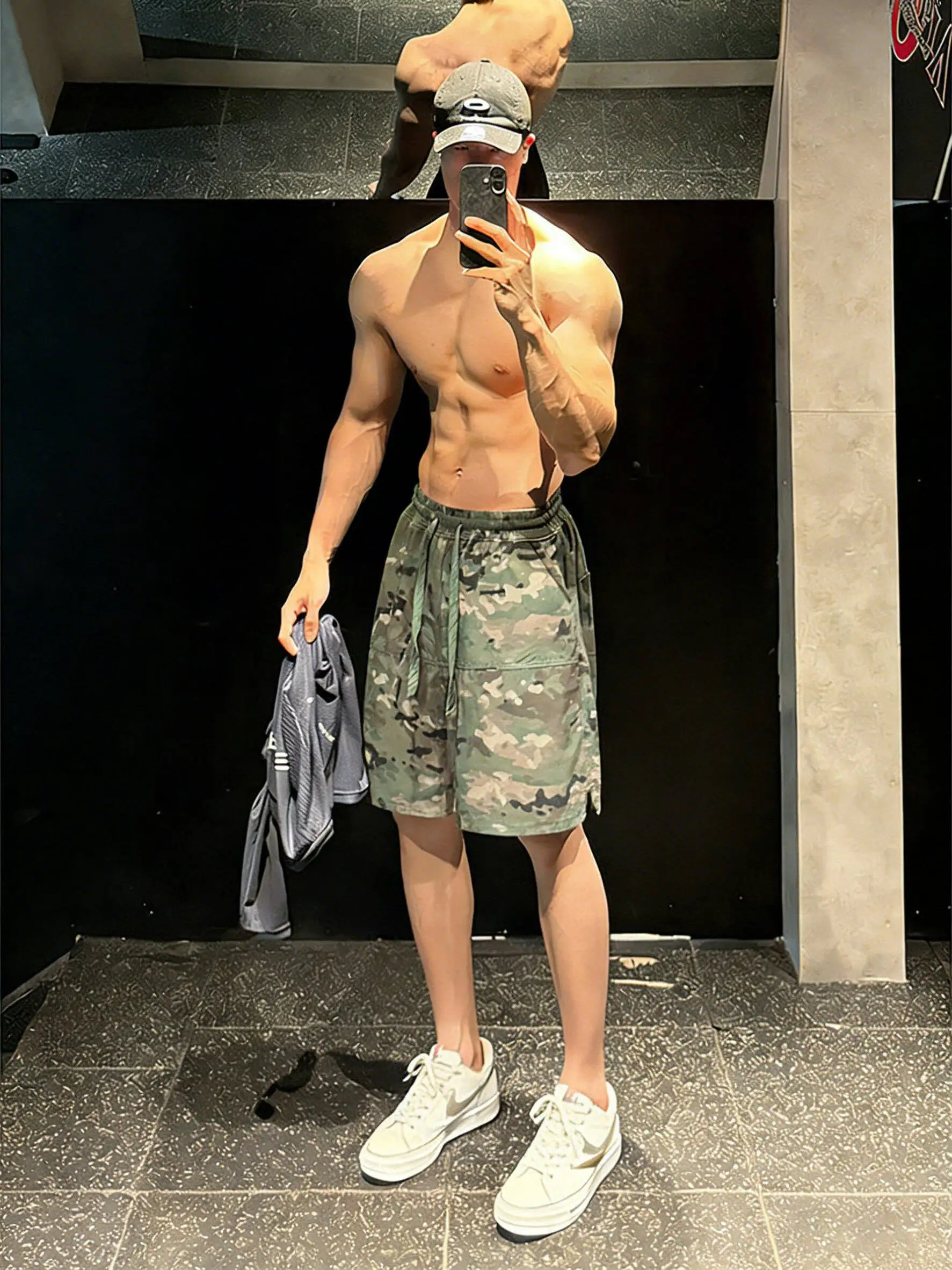 

Ultra-Lightweight Camouflage Sports Shorts for Men Quick-Dry Outdoor Functional Summer Casual New Style Four-Five Pants