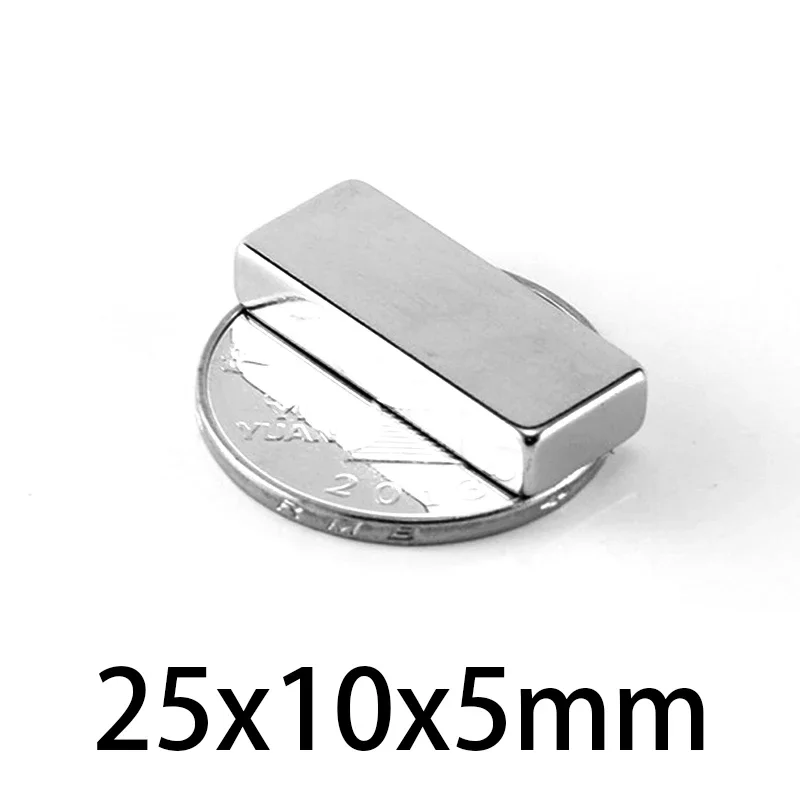 25mm*10mm*5mm Cuboid Magnet Strong 25x10x5mm block crafts Magnets NdFeB magnetic NdFeB micro Magnets 25*10*5mm