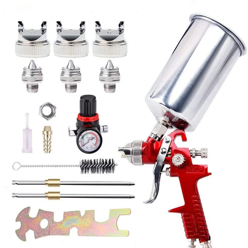 

Spray gun upper tank, multi-functional multi-nozzle paint spray gun, pneumatic spray gun for furniture and cars, aluminum tank s