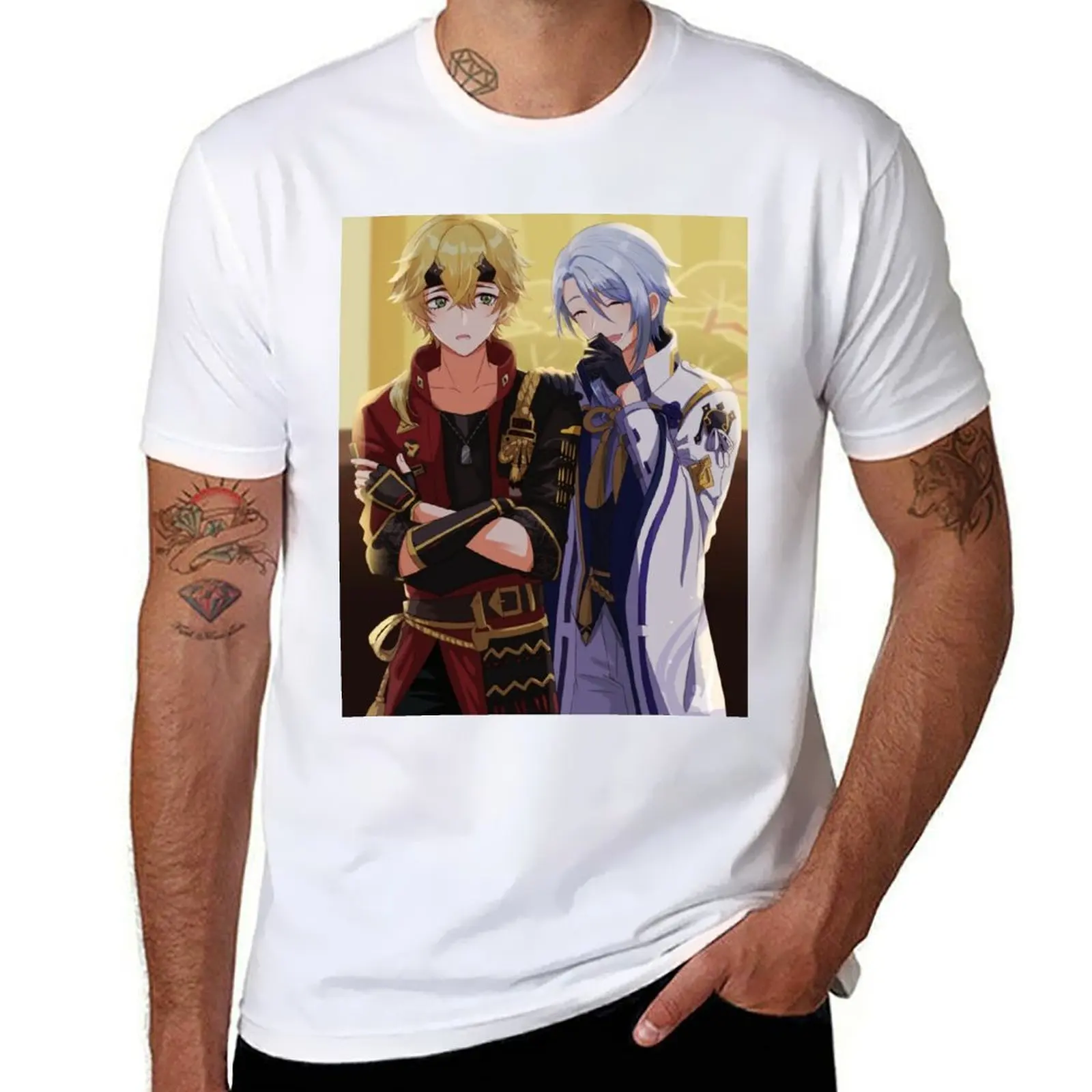 

Kamisato Ayato and Thoma T-Shirt Big Size Short Sleeve Casual Top