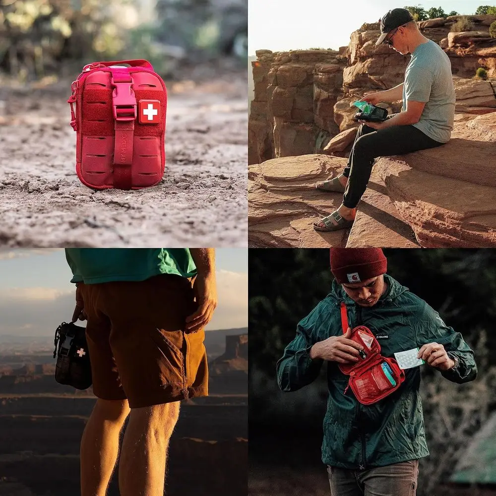 Sidekick - مجموعة الإسعافات الأولية للتخييم والمشي لمسافات طويلة وحقائب الظهر - 70 قطعة - HSA وFSA مميزة - Ifak صغيرة رائعة للسفر أو المحرك