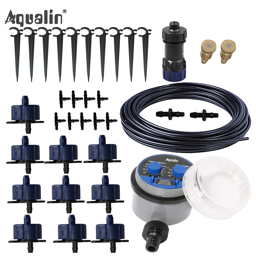 

10m Automatic Micro Drip Irrigation System Garden Dripper Set Watering Kits with Pressure Reducing Valve#21025WA