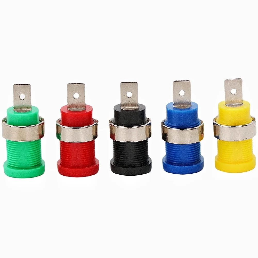 pcs 4mm 32A  Insulation safety Banana terminal Terminal wire connector Panel test plug banana jack