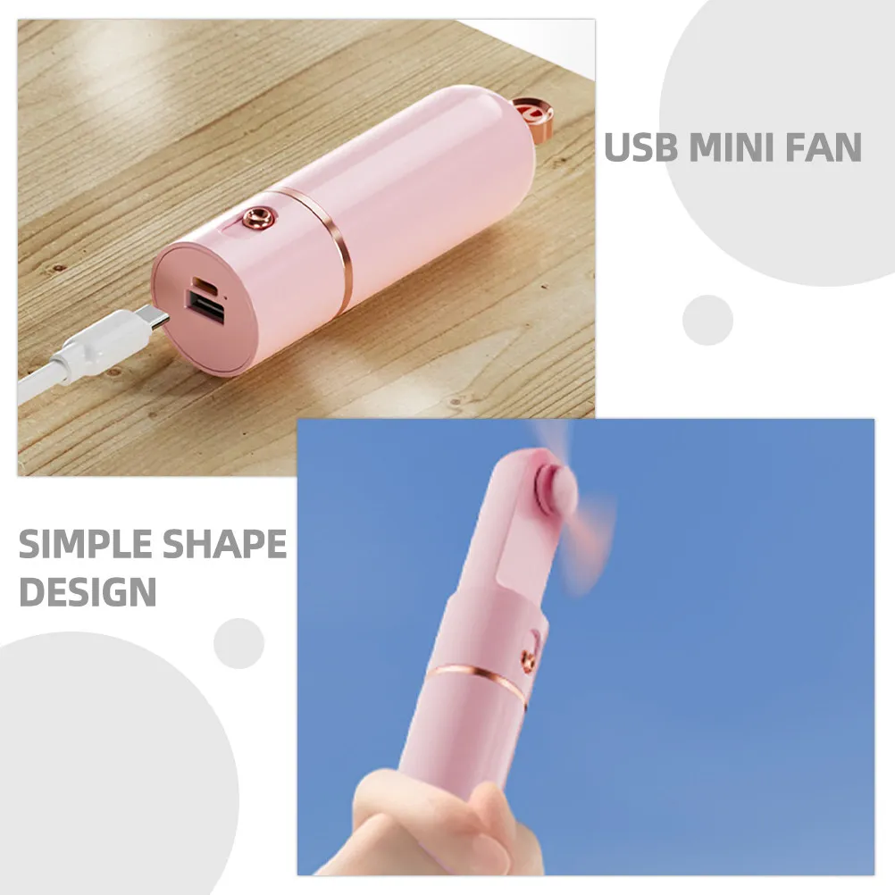 1Set Small Hand Held Fan USB Charging Portable Mini Fan Convenient Personal Cooling Device for Travel Hiking Camping Summer Heat