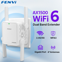 Fenvi WiFi 6 Repeater AX1500Mbps 2.4GHz/5GHz Wireless Range Extender Signal Amplifier Wi-Fi Booster EU/US Plug For Home Office