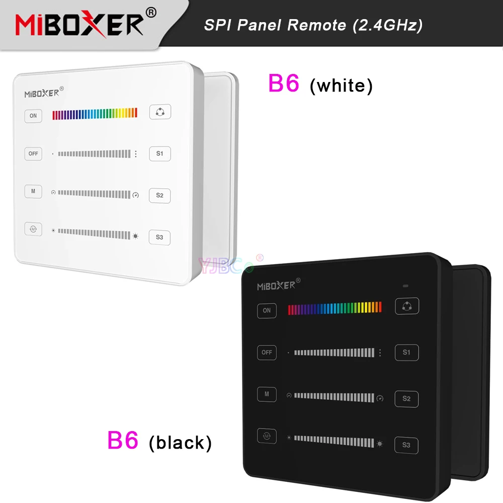 

Пульт дистанционного управления Miboxer B6, 2,4G, SPI, 3 в, Одноцветный/RGB/RGBW IC пикселей, регулятор яркости для WS2811, WS2812, WS2815