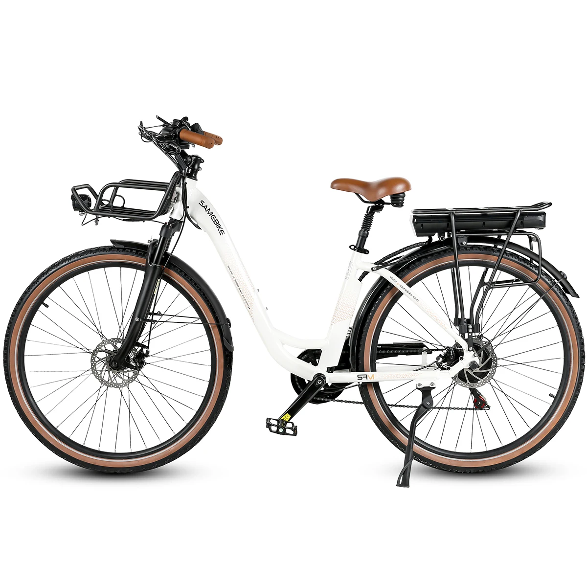 Samebike RS-A07 Elektrische Fiets voor Volwassenen, 28 inch City E-bike met 36V 13Ah Lithium Batterij 25km/u