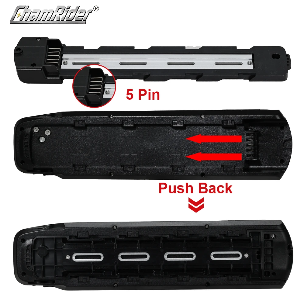 ChamRider Polly 9 Battery Box, Ebike Case, Battery Housing, Case, Downtube, 10S9P, 13S7P, 14S6P, 91PCs, 18650 Cells