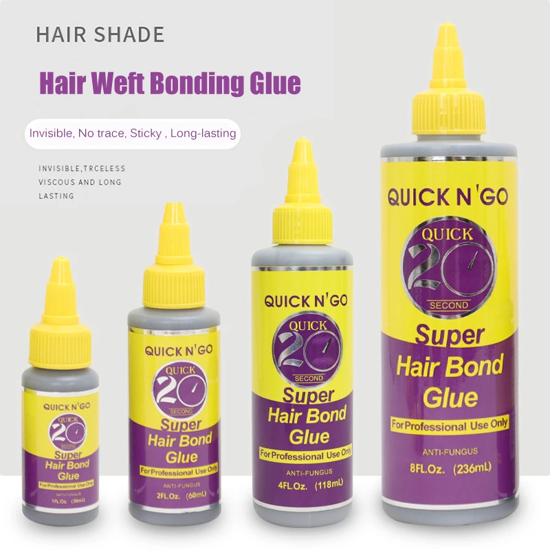 

20 Second Bonding Glue Quick Weave Hair Extension Styling Wig Making Hair Bond Glue Pro Waterproof Black Lash Adhesive Glue