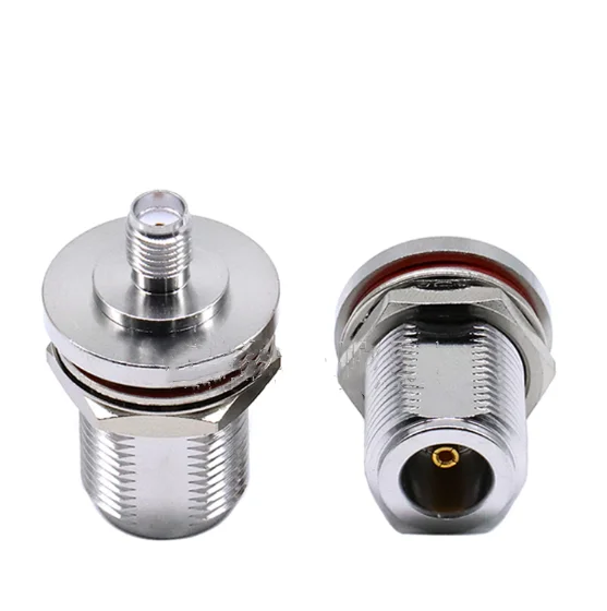 

2pcs SMA Female to N Female Jack Nut Bulkhead O-ring RF Adapter Connector