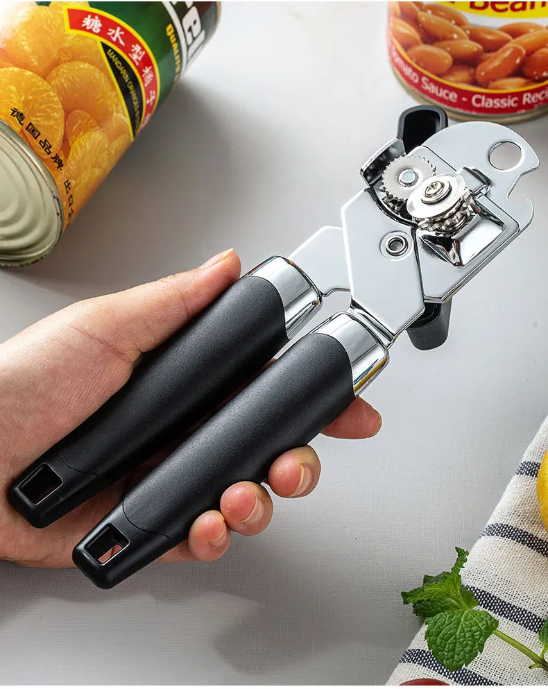 1–2 Stück manueller 3-in-1-Dosenöffner aus Edelstahl, multifunktionaler Bierflaschenöffner, Werkzeug zum Öffnen von Küchengläden und Blechdosen für zu Hause