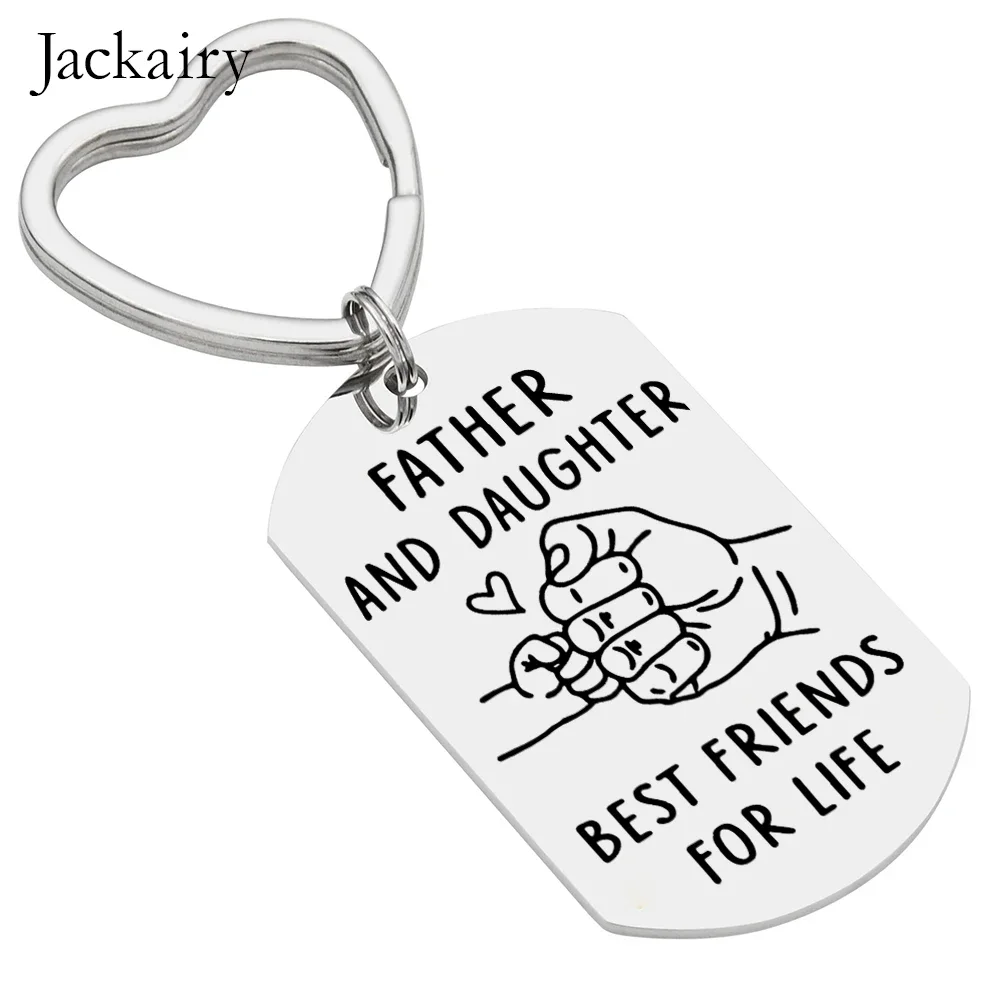 Father's Day Keychain Gifts for Dad From Daughter Birthday Christmas Gift Keyring for Father Daddy Thanks Giving To Papa Stepdad