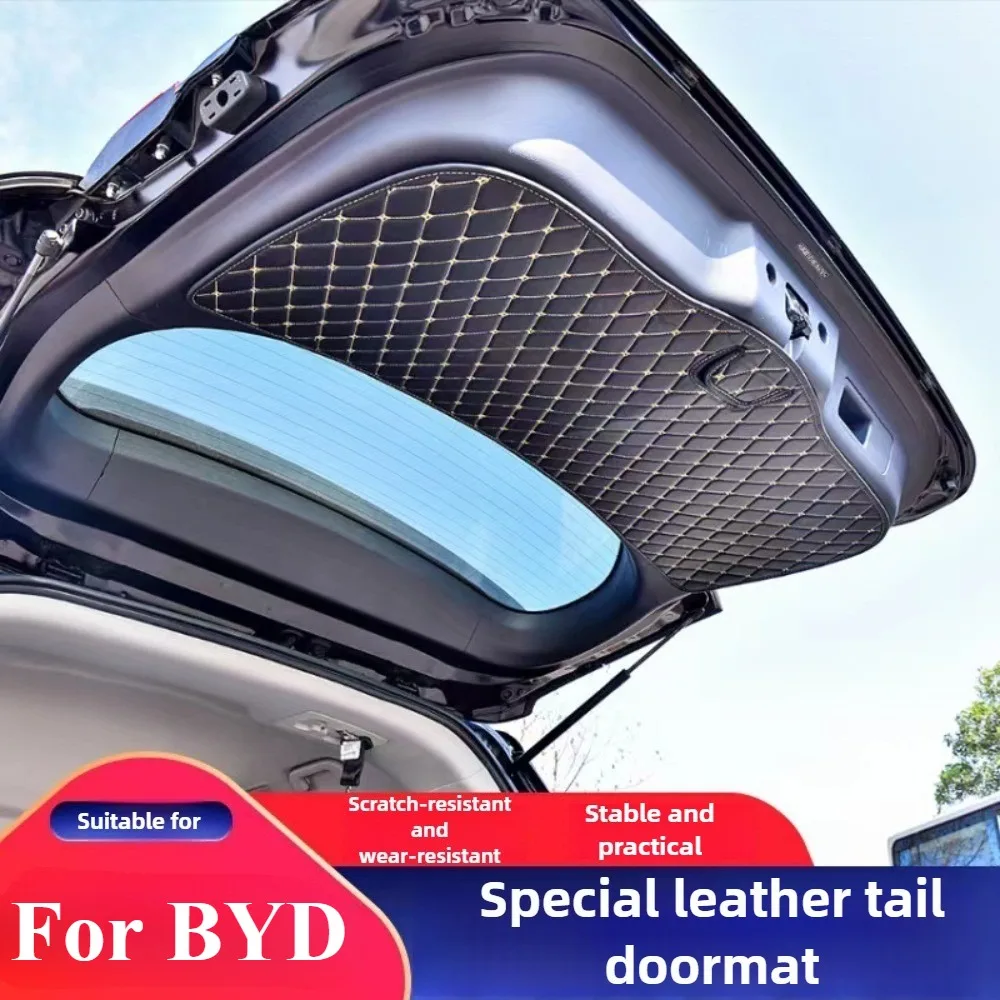 

Для BYD Yuan Plus/Tang DMi/EV Song Pro DMi — защита двери багажника + набор ковриков для багажника, устойчивый к царапинам защитный вкладыш, индивидуальный чехол