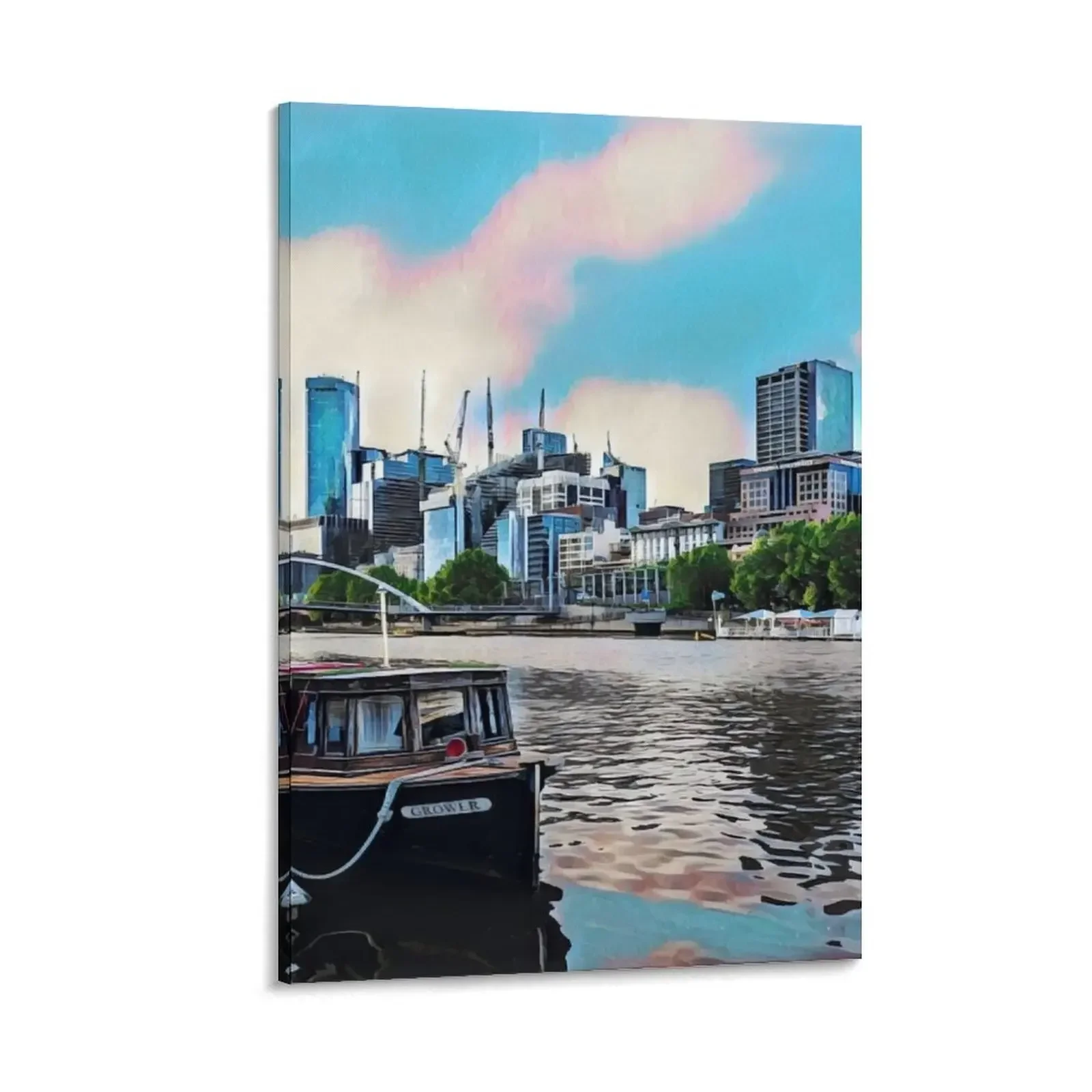 

Melbourne View Canvas Painting japanese room decor room decorations wall decor