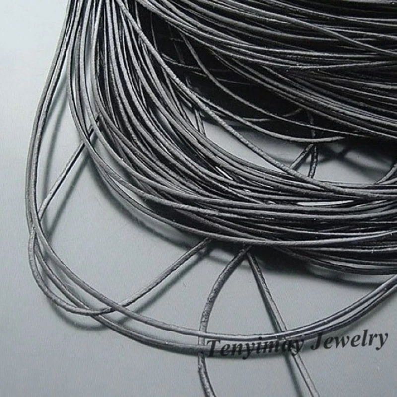 

Wholesale 100m/Lot 1mm Black Leather Necklace Cords For DIY Free Shipping