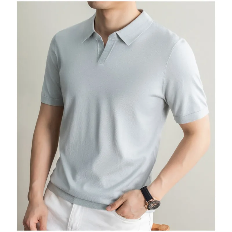 Men S Polo Shirts Lightweight T Shirt Classic Fit Solid Color Casual Wear For Summer