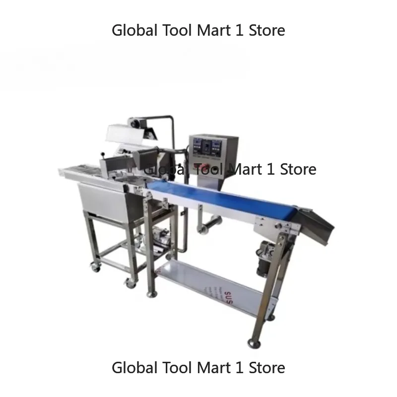 Máquina Automática Comercial para Revestimento de Chocolate e Enrolamento de Snacks - Equipamento para Produção de Alimentos
