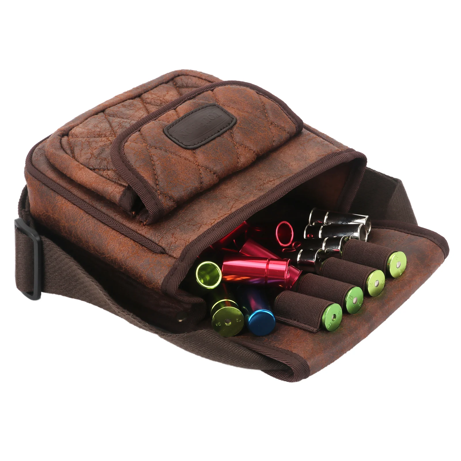 Tourbon Hunting Gun Cartridges Bag Shooting Skeet Trap Speed Loader Game Bag Ammo Shells Holder Durable PU Sporting Clays Pouch