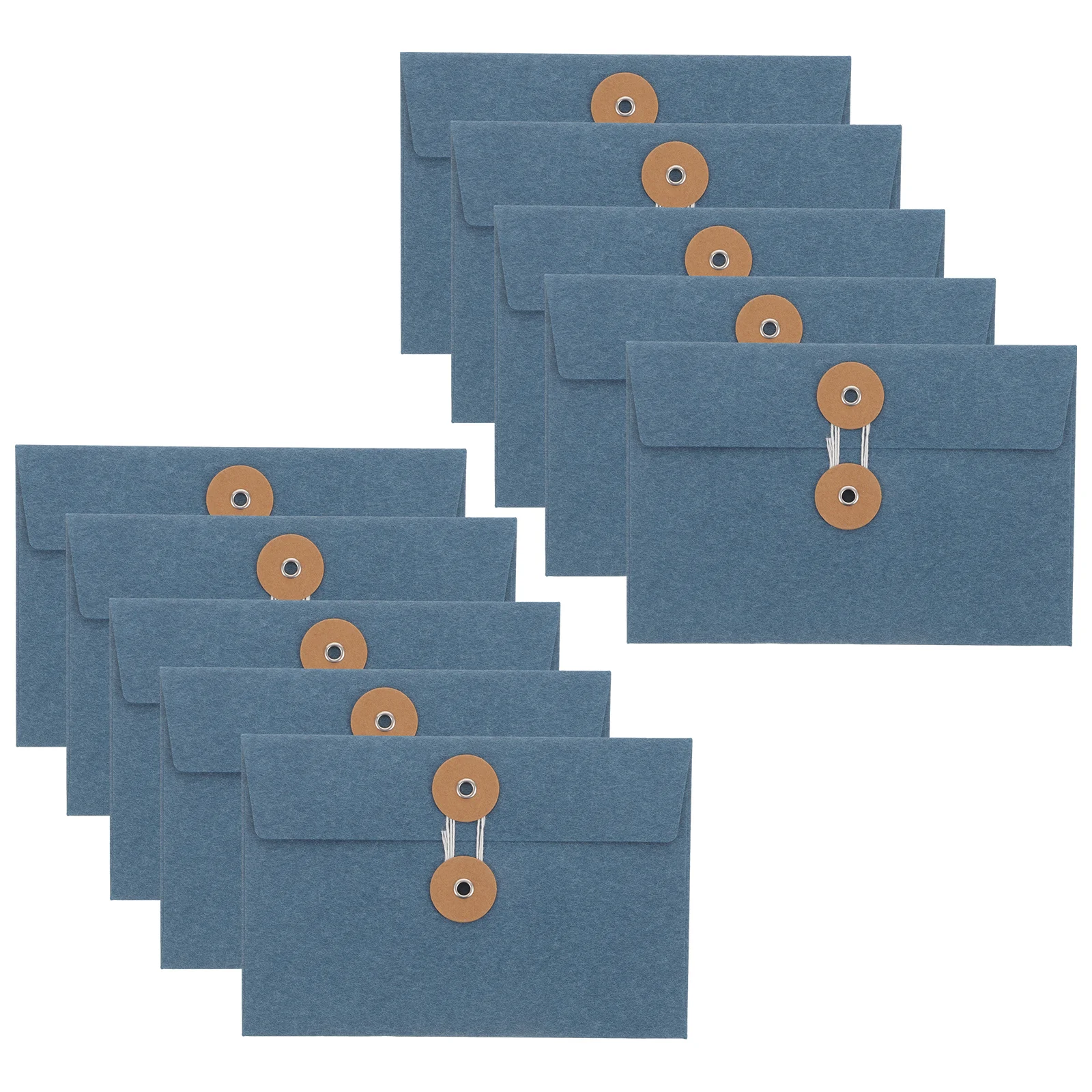 

10Pcs Sturdy Kraft Paper Document Pockets Retro String Binders for School Files Office Records Postcard Collection Portable