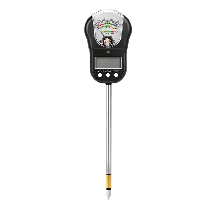 

TFORU-7 In 1 Soil PH Meter Moisture Humidity Temperature Sunlight Fertility Tester Detector Digital Analyzer For Garden Plant