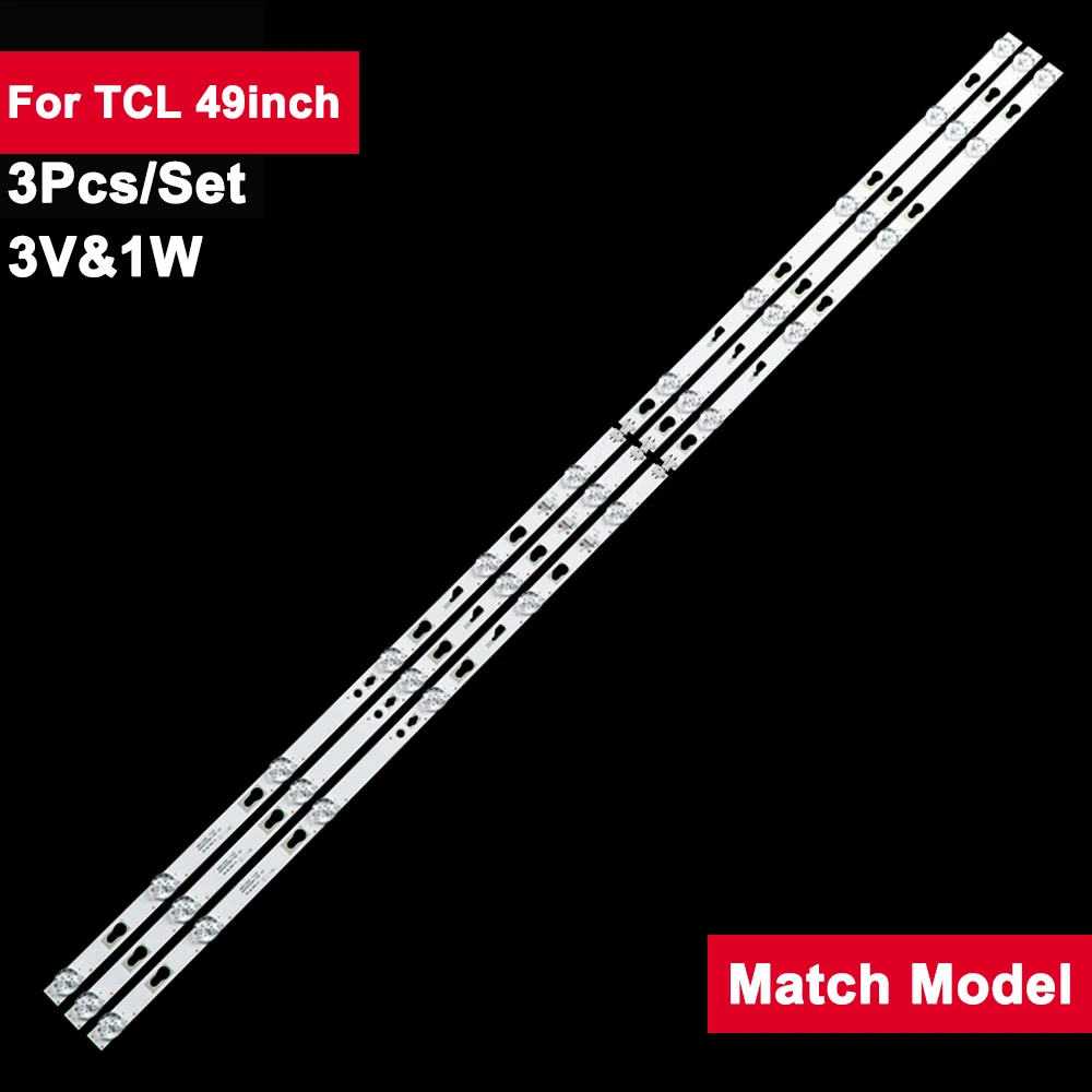 3pcs 930mm 3V Tv Backlight Bar For TCL 49inch 49HR332M11A2 49FS435 49SK6000 T49FSL6010 49D1200 4C-LB490T-HR9